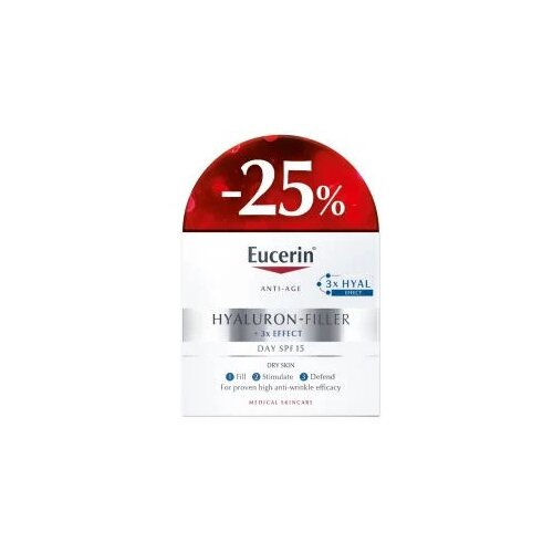 EUCERIN® Hyaluron-Filler Dnevna krema za suvu kožu 50ml spf15 -25% Cene