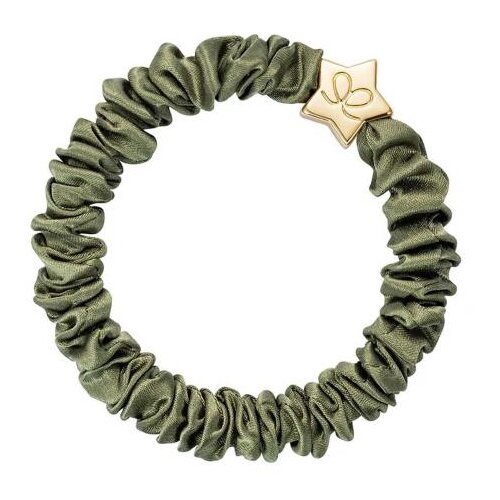 By Eloise London Skinny Silk Scrunchie Gold Star zapestnica / elastika za lase Slike