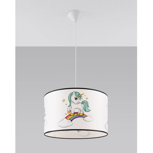 Sollux Lighting Sollux SL.1413 - Dečiji luster na sajli UNICORN 1xE27/15W/230V, prečnik 40 cm Slike