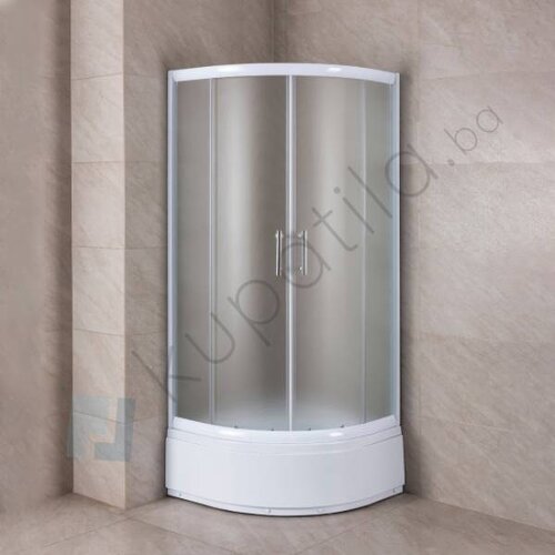 Tu&amp;scaron; kabina sa kadom polukružna 90 mat staklo Rocco Slike