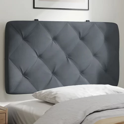 Jastuk za uzglavlje tamnosivi 80 cm baršunasti