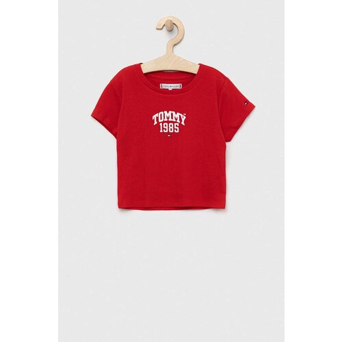 Tommy Hilfiger Otro&amp;scaron;ka kratka majica rdeča barva Slike