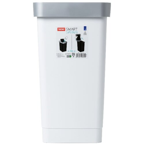 Tatay kanta za smeće 25l polipropilen, bijelo-siva, smart swing Cene