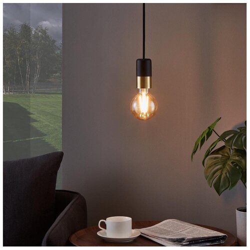 Eglo 31075 - visilica na sajli calari 1xE27/40W/230V crna/zlatna Cene