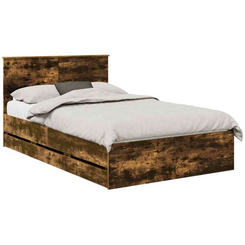  Okvir za krevet s ladicama Dimljeni hrast 120 x 190 cm - Dimljeni hrast 120 x 190 cm Slike