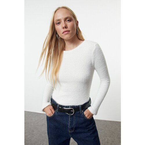 Trendyol Ecru Basic Hairy Knitted Sweater Cijene