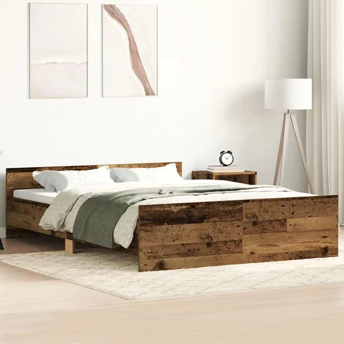 vidaXL Posteljni okvir brez vzmetnice star les 120x190 cm vidaXL Posteljni okvir brez vzmetnice star les 120x190 cm
