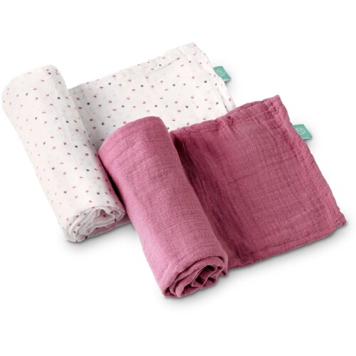 Koala Babycare&amp;reg; Set muslinskih marama za dojenje i povijanje bebe Soft Touch 120x120 2/1 roze Slike