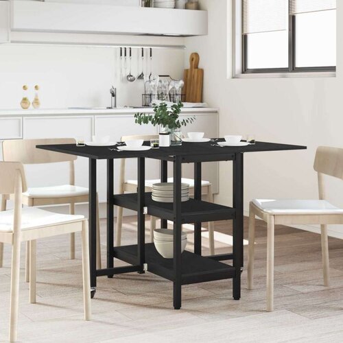  Blagovaonski stol 122 x 80 x 76 5 cm Konstruirano drvo - Crni hrast Cene