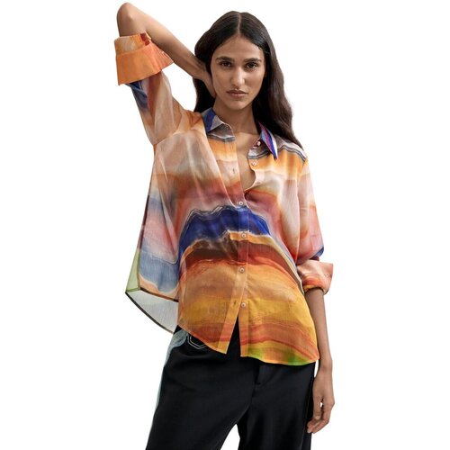 Desigual Topi &amp;amp; Bluze BLUS_CAMSTERDAM 26WWBW06 Oranžna Slike