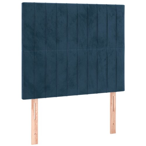 Maison Chic Posteljno vzglavje - Vzglavna omarica 2 kosa temno modro 100x5x78/88 cm žamet, (22077791) Cene