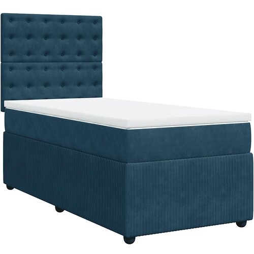 Box spring krevet s madracem tamnoplavi 100x200 cm bar&amp;scaron;unasti Slike