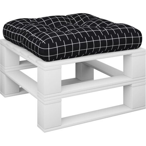  Jastuk za palete crni karirani 58x58x10 cm od tkanine Oxford Slike