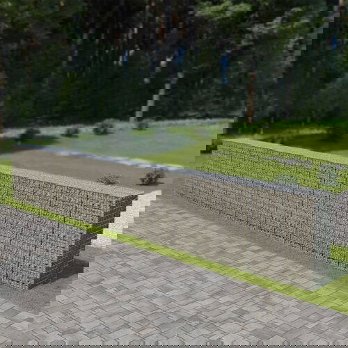  Gabionski zid s poklopcima od pocinčanog čelika 900 x 50 x 150 cm Slike