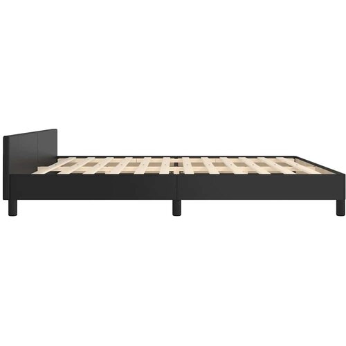  Okvir kreveta s uzglavljem bez madraca crni 200x200 cm Slike