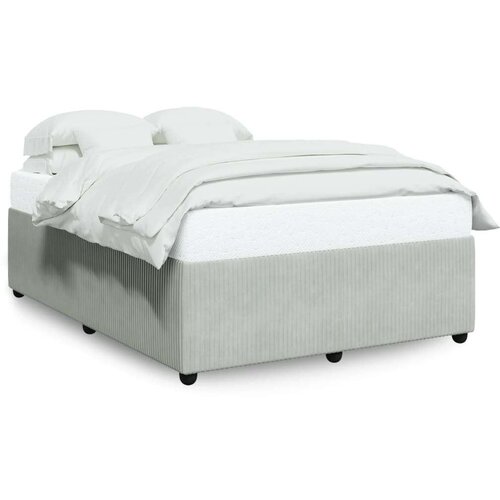 VidaXL Okvir za krevet svjetlosivi 140x200 cm bar&amp;scaron;unasti Slike