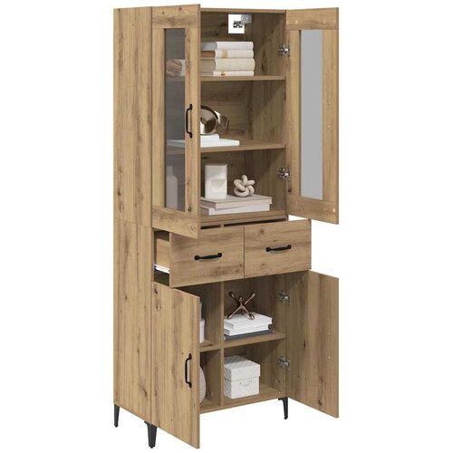  Highboard Umjetnički hrast 69,5 x 34 x 180 cm Konstruirano drvo Slike