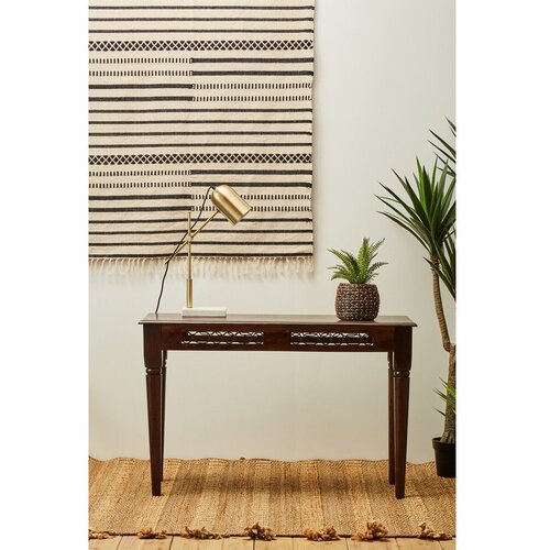Premier Housewares Pomoćni stol od masivnog ružinog drveta u tamnoj prirodnoj boji 45x120 cm Srina &amp;ndash; Slike