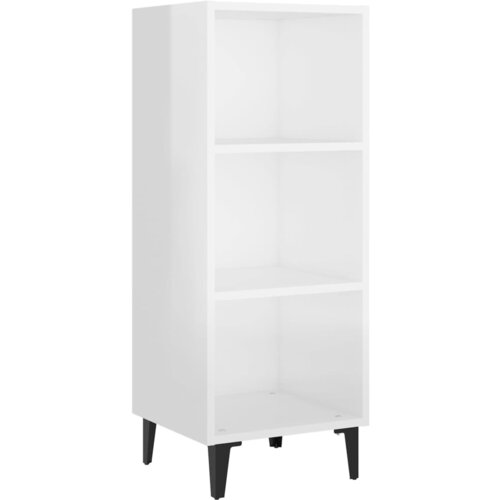  Komoda sjajna bijela 34,5 x 32,5 x 90 cm od konstruiranog drva Slike
