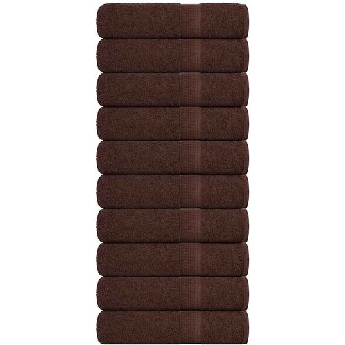  Ručnici za tu&amp;scaron;iranje FROGN 10 kom smeđi 70x140 cm 360 g/m&amp;sup2; Slike