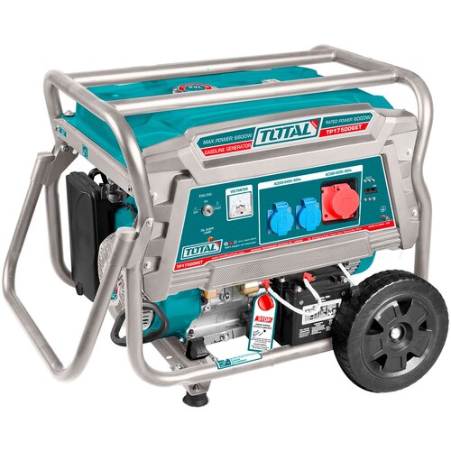TOTAL TOOLS benzinski generator 6,6kW, 25L/15hp/9sati/3000rpm industrial (TP175006ET) Slike