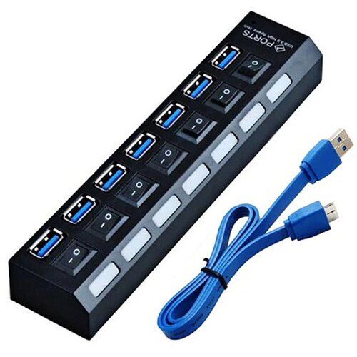  USB 3.0 HUB JWD-U37, 7 portova Cene
