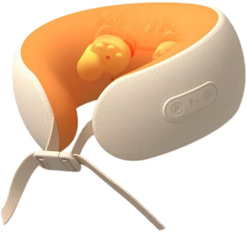 INF Masažer za vrat U7 - 360&deg; lebdeče bionične glave, ogrevana terapija, polnilni USB-C, lahka oranžna elastanska oblika, (5000324284) Cene