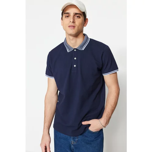 Trendyol Polo T-shirts - Navy blue - Slim