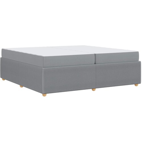  Krevetna konstrukcija Svijetlo siva 200 x 200 cm tkanina Slike
