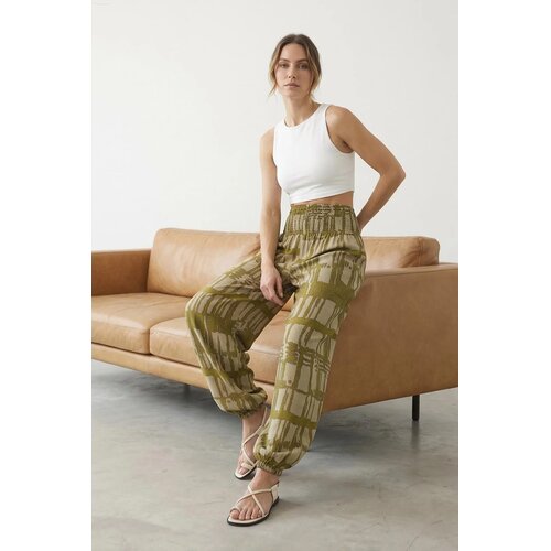 TRENDYOLMILLA Ženske pantalone TWOSS25PL00063, Maslinaste Cene