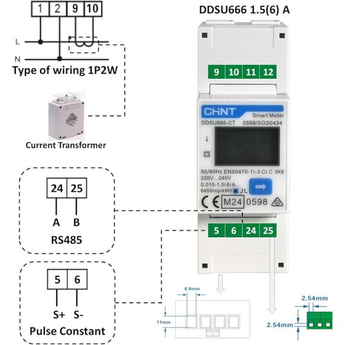 SAJ Chint DDSU666-CT 100A smart meter kit Cene