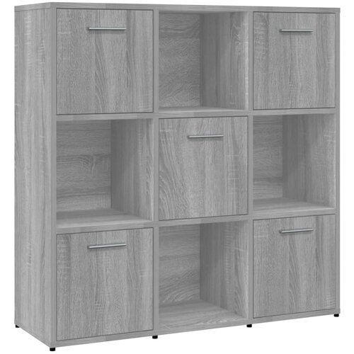 Maison Chic Knjižna omara - Knjižni regal siva sonoma 90x30x90 cm inženirski les, (21726007) Slike