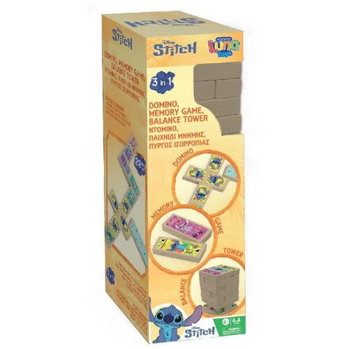 Luna disney stitch 3-u-1 dru&scaron;tvena igra &ndash; jenga, domino i igra memorije Cijene