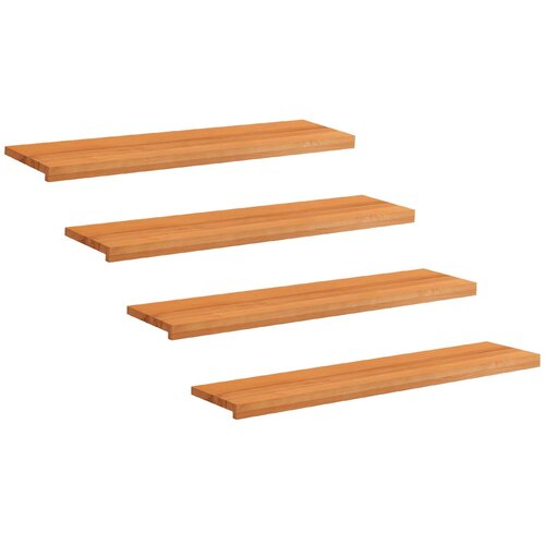 Step treads 4 kom. 110 x 25 x 2 cm Svijetlosmeđa Cijene