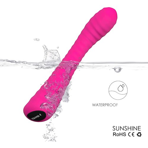Sex HD sunshine - vibrator z žlebovi za točko g (roza) Slike