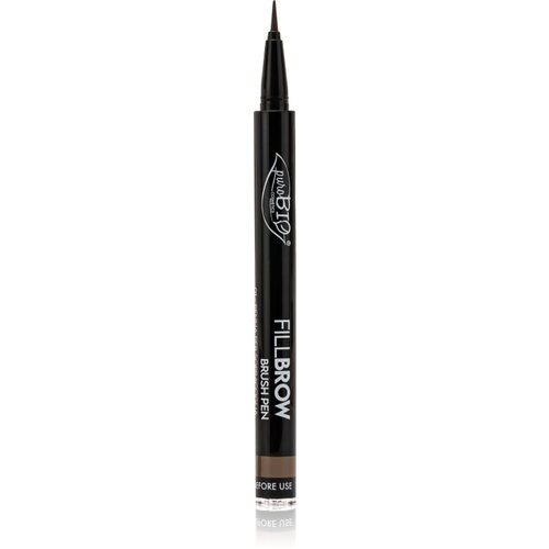 PuroBIO cosmetics Fillbrow tekoče črtalo za obrvi odtenek 02 Soft Brown 0.7 ml Slike