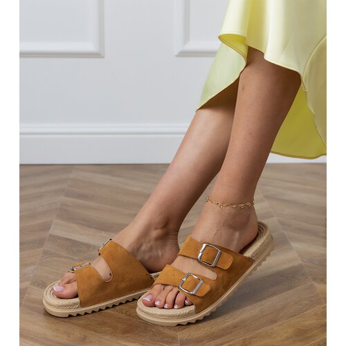 D/CEO Brown flat sandals with buckles on straps Sendi Cene