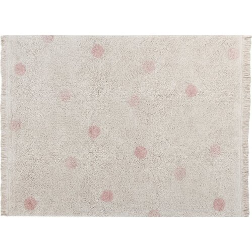 Lorena Canals Bombažna preproga Hippy Dots - Natural, Vintage nude Slike