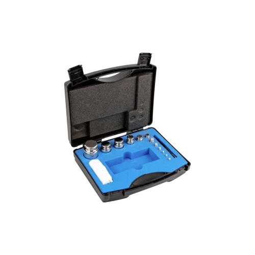Kern Set utega 304-054, OIML klasa E1, nazivna vrijednost 1 g - 500 g, gumb, polirani nehrđajući čelik, u plastičnoj ku Slike
