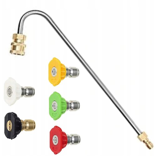 Rosfix KOMPLET 5 ŠOB ZA TLAČNE ČISTILNIKE (0°, 15°, 25°, 40°, 60°)+ŠOBA ZA TLAČNE ČISTILNIKE 1/4" 34CM, TIP U, (22047307) Cene