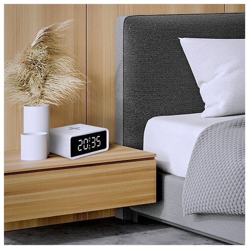 Solight CA07W - Digitalni sat sa Qi bežičnim punjačem 230V/CR2032 beli Slike
