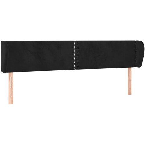 Maison Chic posteljno vzglavje - vzglavna omarica - nočna omarica z u&amp;scaron;esi črno 163x23x78/88 cm žamet, (21712713) Slike