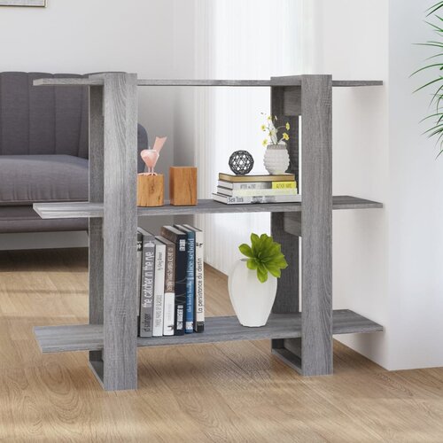 Furnova Knjižna omara/pregrada siva sonoma 100x30x87 cm, (21932645) Slike