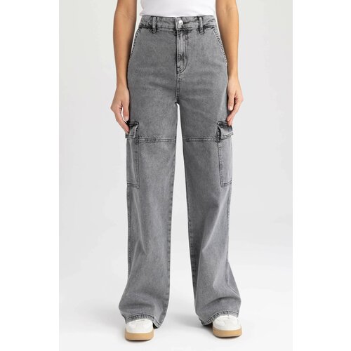 Defacto Straight Fit Cargo Jean Long Trousers Slike