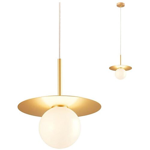  Redo 01-2727 - Visilica na sajli PLATO 1xG9/10W/230V, prečnik 20 cm, zlatna Cene