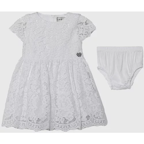 Guess Obleka za dojenčka bela barva