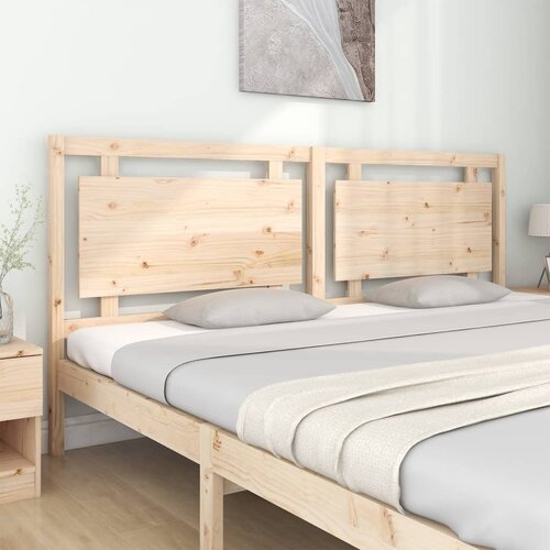  Uzglavlje za krevet 205,5 x 4 x 100 cm od masivne borovine Slike