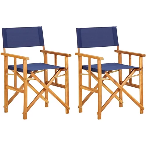  Režiserski stoli 2 kosa trakacijev les modri