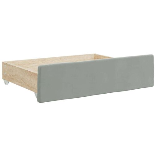 vidaXL Izvlečna dnevna postelja s predali svetlo siva 80x200 cm žamet Cene