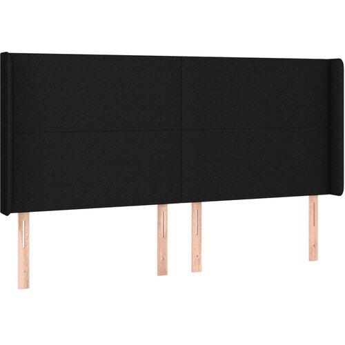  Box spring s madracem LED crni 200x200 cm od tkanine Slike